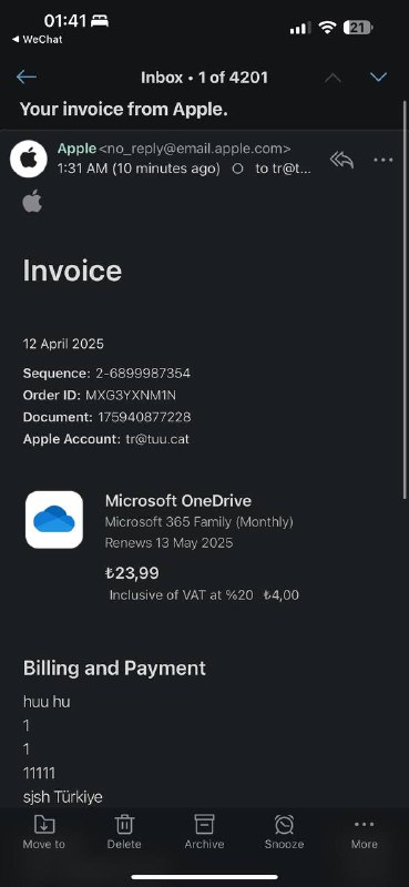 Apple 的 invoice 长得更像 invoice 了