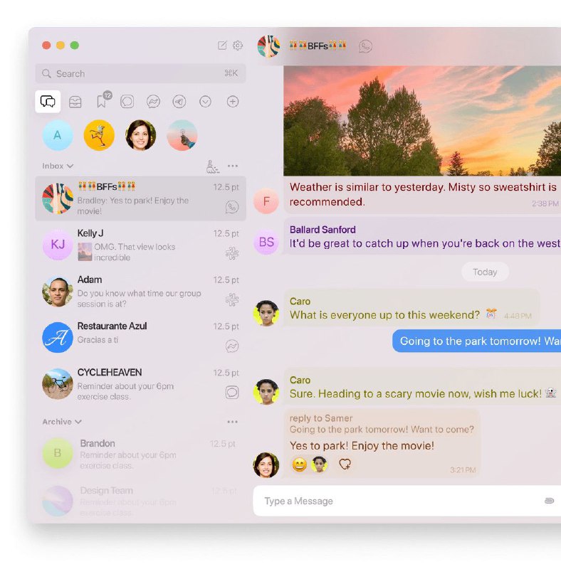 将多个聊天平台集成到一个应用程序中Beeper是一个通信应用程序，可以将多个聊天平台集成到一个应用程序中