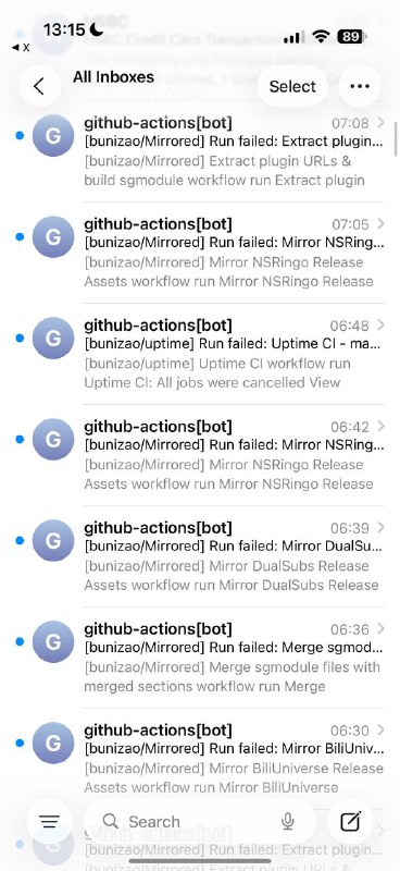 github actions 从 3 点炸到了 7 点......一百封邮件洪水般